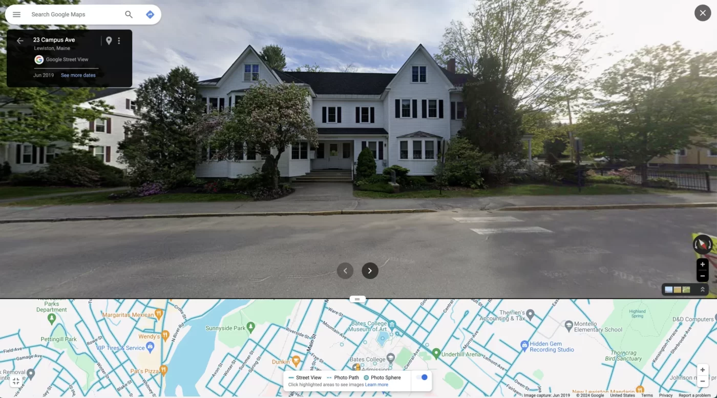 screenshot of google maps street view